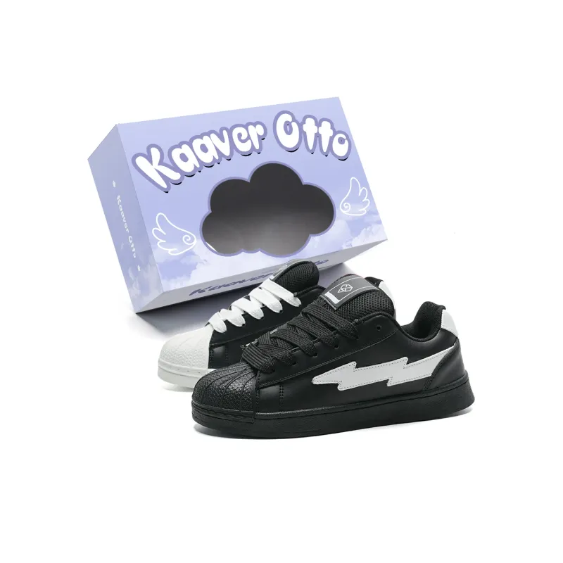 KAAVER OTTO Wear-Resistant Lightweight Breathable Support Height Increasing Low-Top Skateboard Shoes Unisex Box-34