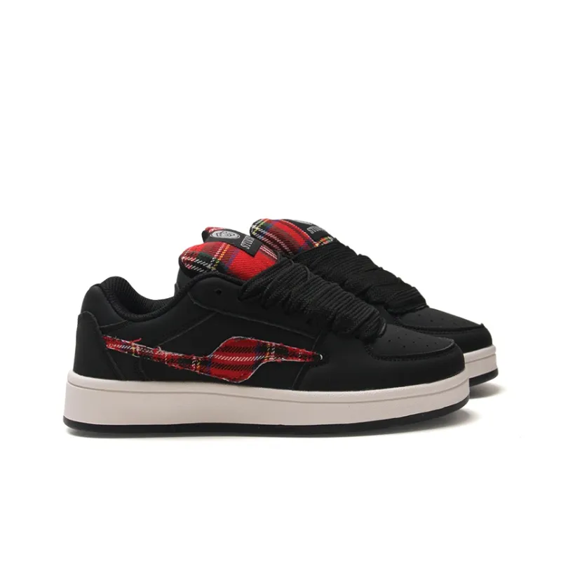 STUR YSN Wear resistant And Lightweight Low Top Skateboard Shoes Unisex Black Multicolor-3