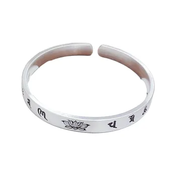 Stone Edge Poly 999 Fine Silver Sterling Silver Bracelets Women's