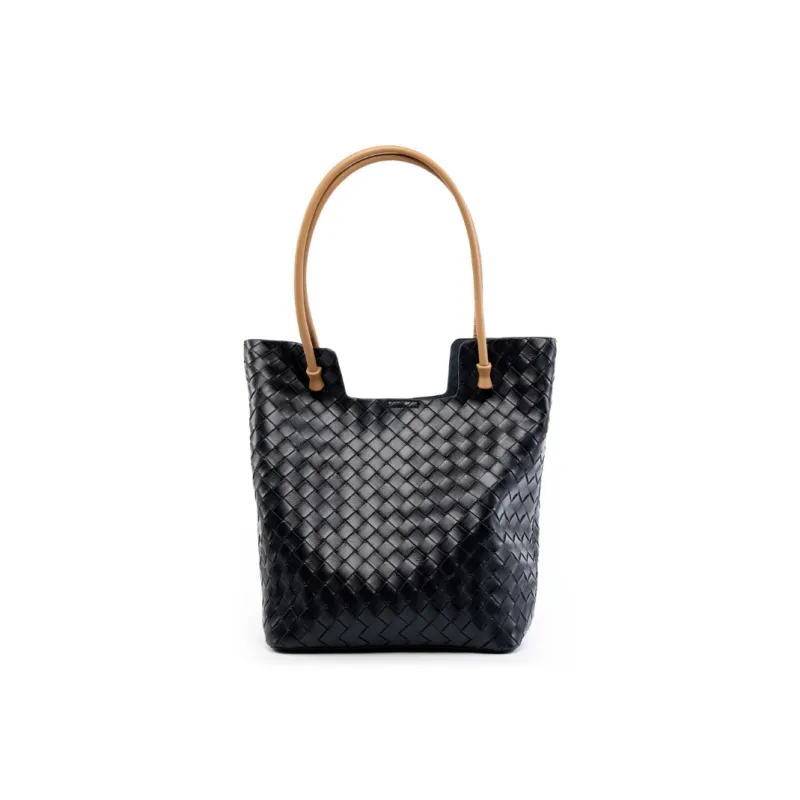 PAYOT Cow Leather One Shoulder Handbags Regular Women's Black/Ecru/Apricot-1