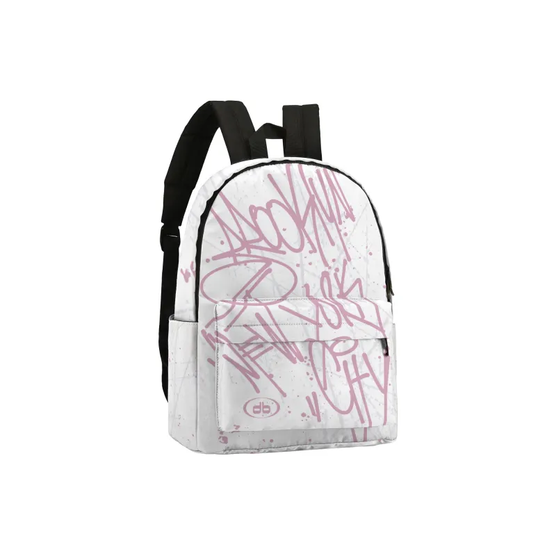 Soundbyte Polyester Students Backpack Regular Unisex White Pink-2