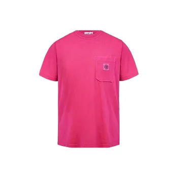 STONE ISLAND T Shirts Men Fuchsia