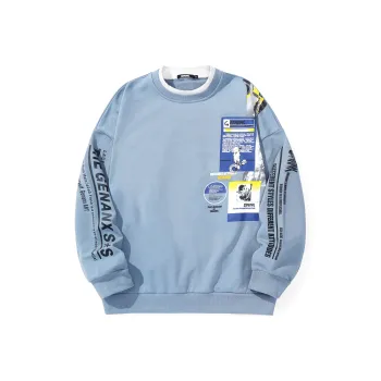 GENANX Sweatshirt Unisex Gray Blue