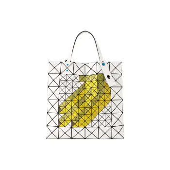 ISSEY MIYAKE Polyvinyl Chloride Resin Tote Bag Shopping Bag Handbag Unisex White & Yellow