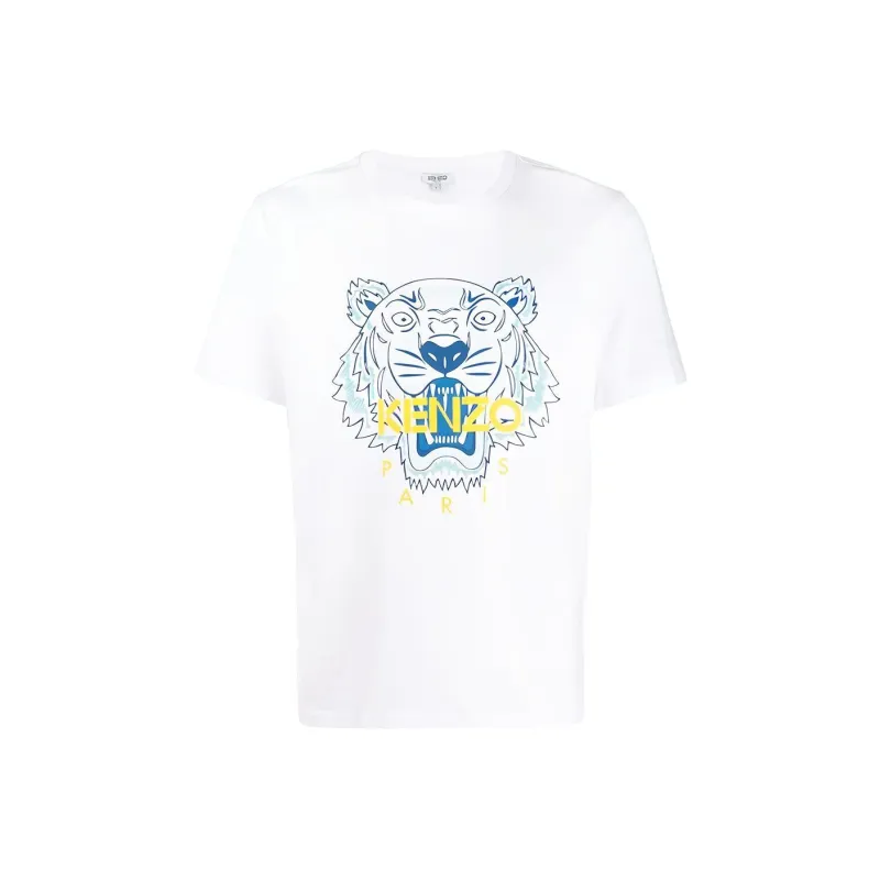 KENZO Classic Tiger Head T Shirt Men's White-0