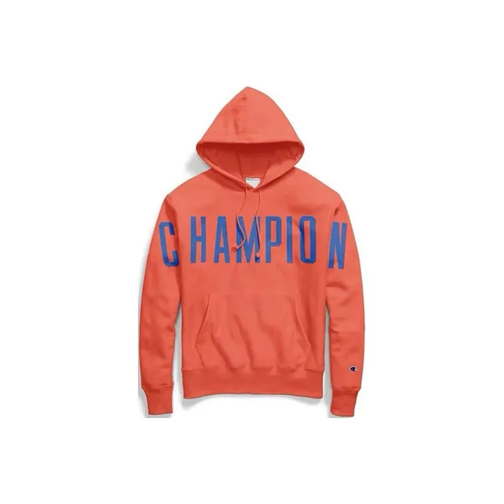 Champion Hooded Loose Fit Regular Sweatshirt US Version Unisex Orange Red-0