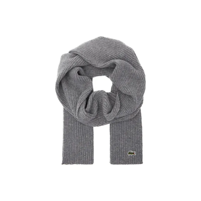 LACOSTE Knit Scarves Men's Gray-1