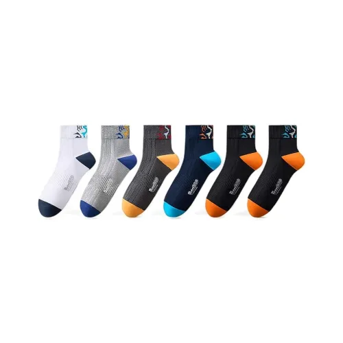 H YXIANG Mid Calf Socks Unisex 6 Pack