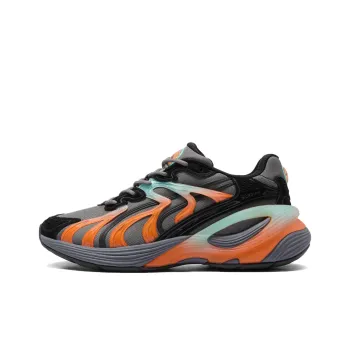 PUMA Anti Slip Wear Resistant Low Top Casual Running Shoes Men's Gray Black