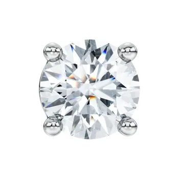 Swarovski 18K White Gold Stud Earrings Women's Silver
