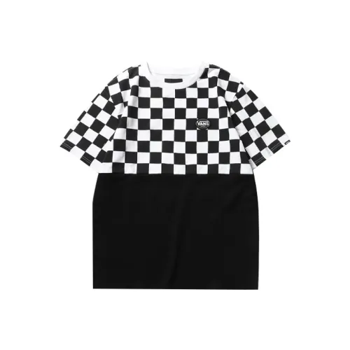 Vans T-Shirt Men's Black White Plaid