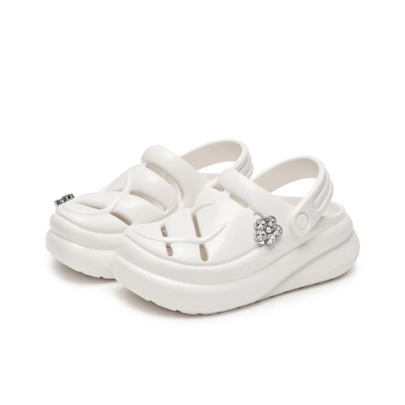 Champion Mushroom Clogs Women's Milk White/Silver White-1