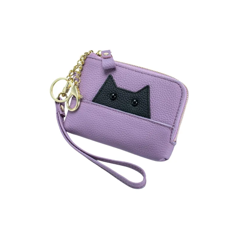 OUZIHUANG Cow Leather Coin Purse Women's Multicolor-5