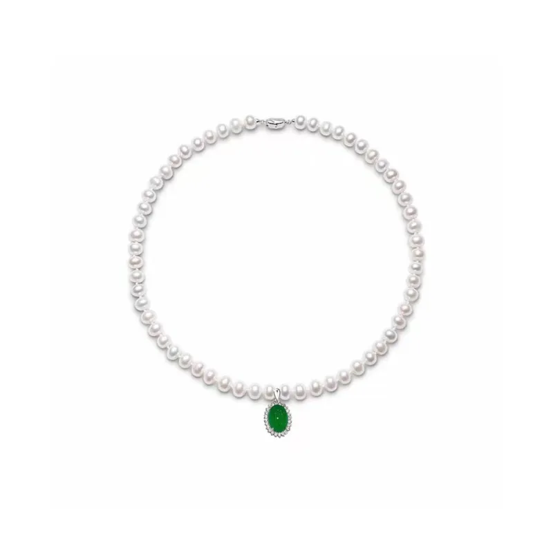 Zhongzhao Jewelry Pearl Necklaces Unisex-0
