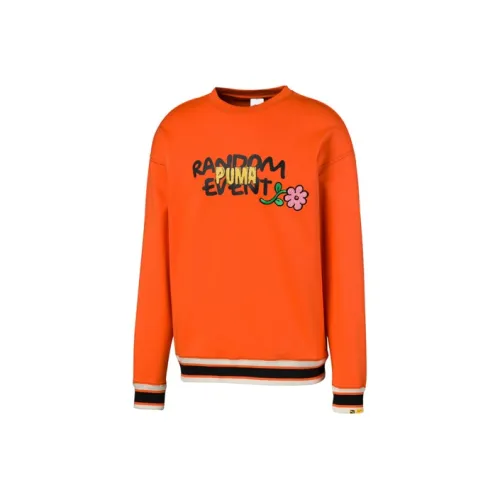 Puma X Randomevent Graphic Crew Red Hoodie