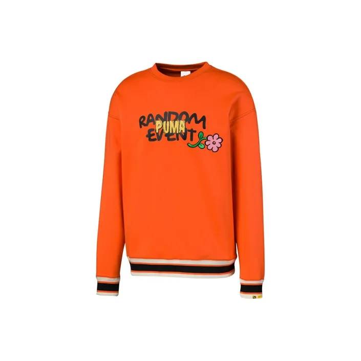 Puma X Randomevent Graphic Crew Red Hoodie-0