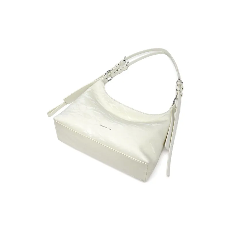 CNOLES Pearlescent Cow Leather Casual Workplace Date Commute Hobo Bag Shoulder Bag Women's Multicolor-2
