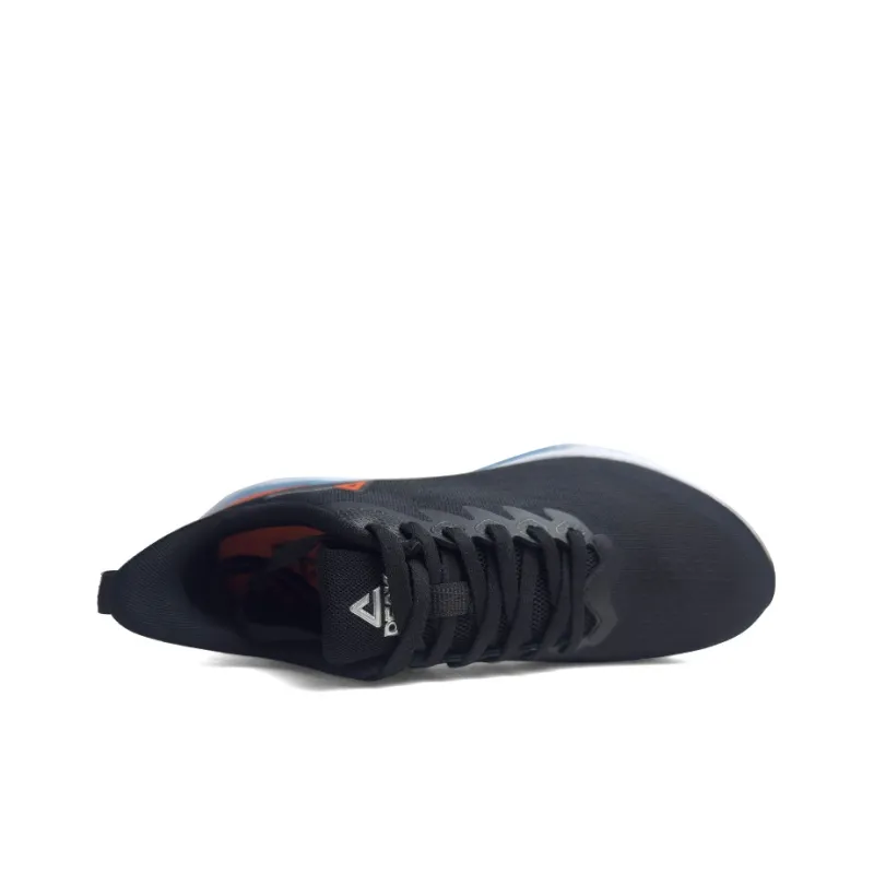 PEAK State Pole Wear Resistant Breathable Rebound Low Top Casual Running Shoes Men's Black Orange-3