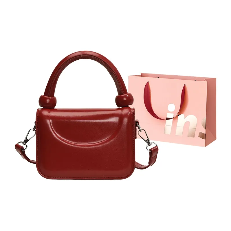 WHEELY BABY+ PU Shoulder Bag Crossbody Bag Handbag Small Square Bag Regular Women's White/Black/Silver/Red/Brown-16