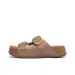 Double Buckle Slippers-Brown