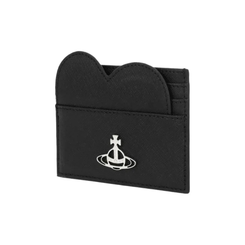 Vivienne Westwood Logo Plaque Heart Card Holder-1