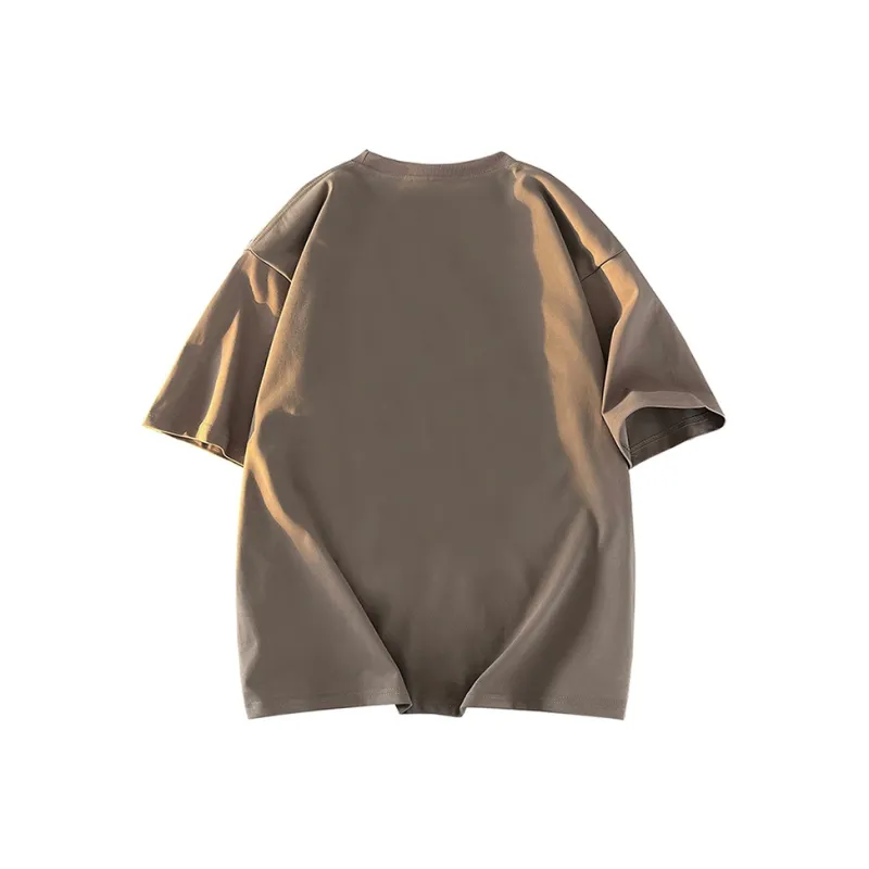 HAVR 100% Cotton Loose Fit Casual Comfortable Versatile Breathable Pullover Crew Neck Short Sleeved T Shirts Unisex-9