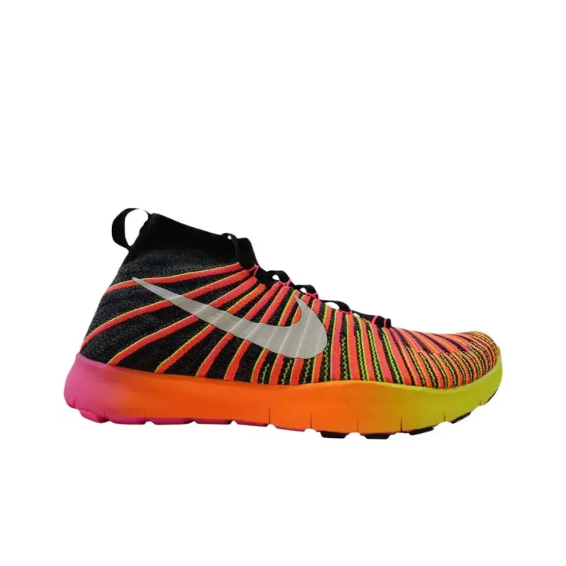 Nike Free Train Force Flyknit Anti Slip Wear Resistant High Top Running Shoes Men's Black Red-1