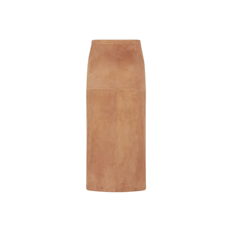 Rabanne Suede Midi Skirt-1