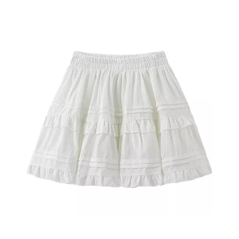 POPO.INFO Casual Short Skirts Women's White-1