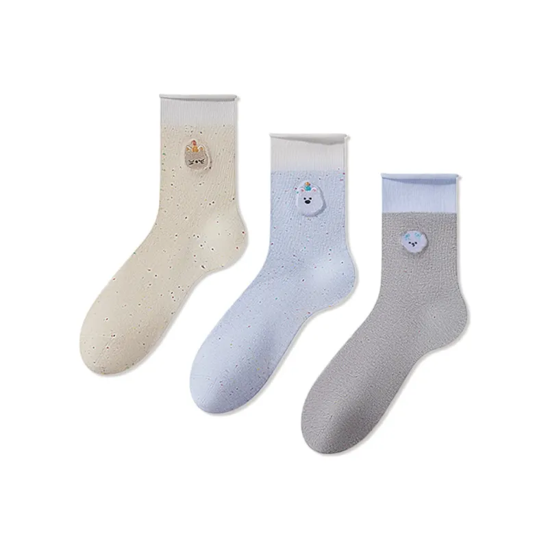 JIAZINI Mid Calf Socks Women's 3 Pack-0