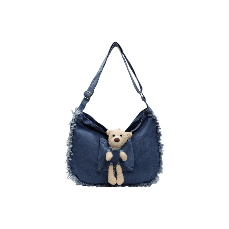 SUN EARTH &U Denim Shoulder Bag Women's Multicolor-1