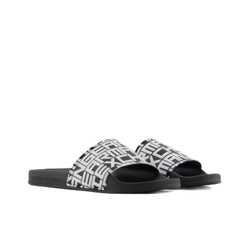 ARMANI EXCHANGEAE Slide Slippers Men's Black-1
