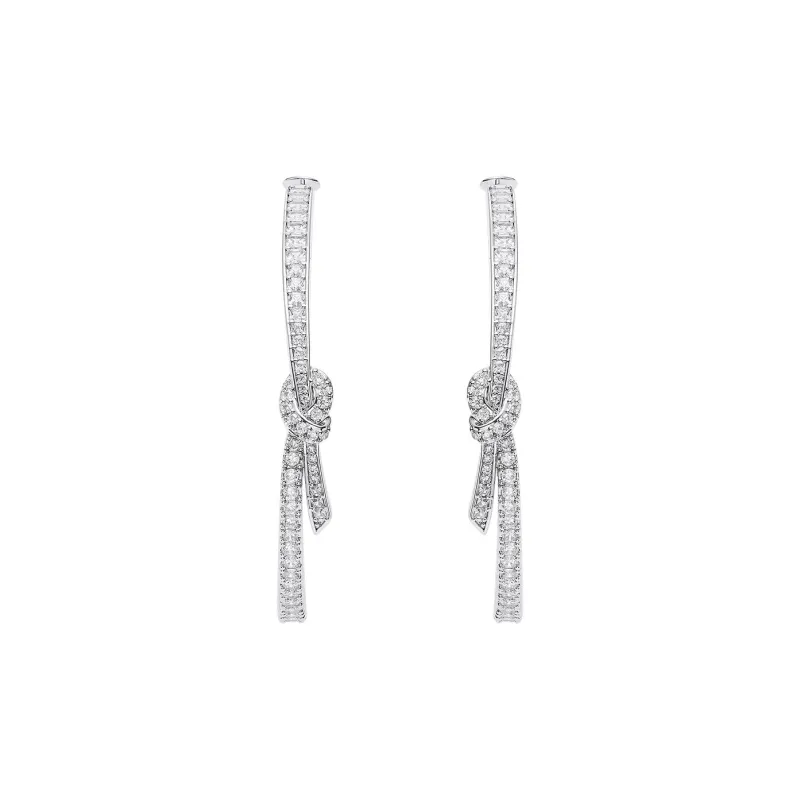NANA JACQUELINE Brass Earrings Women's White-1