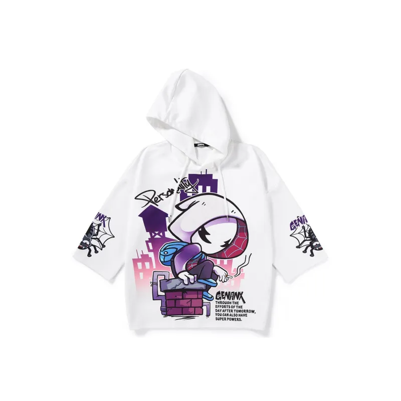 GENANX Loose Fit Regular Sweatshirt Unisex White-0