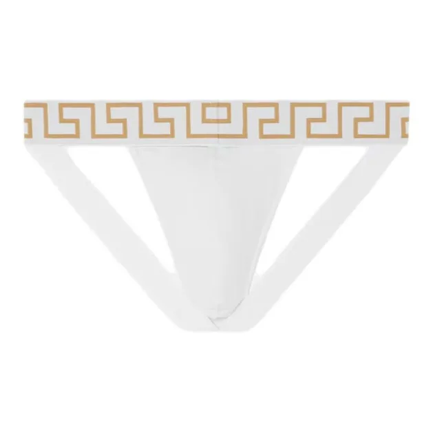 VERSACE Greca Border Stretched Jockstrap-1