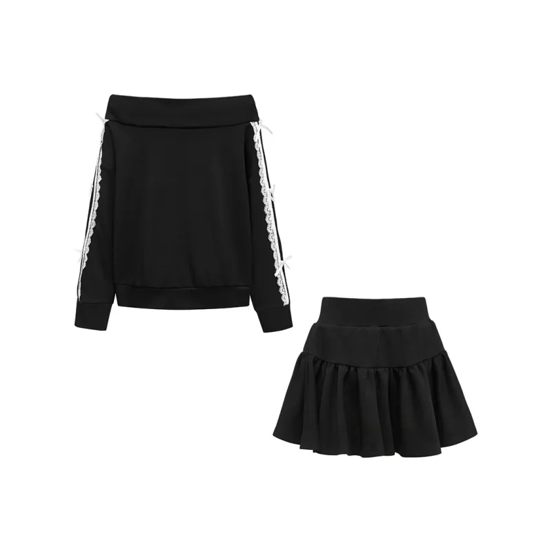 AURORA MUSE Skirt Set Women's Black & White-1