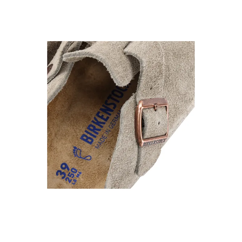 Birkenstock Boston Soft Footbed Suede Regular 'Taupe'-12