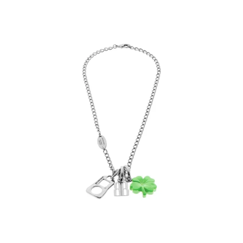 Balenciaga Brass Necklaces Unisex Silver-1