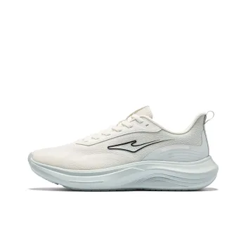 Erke Yunyi Cushioning Breathable Rebound Low Top Casual Running Shoes Men's White Light Gray Green