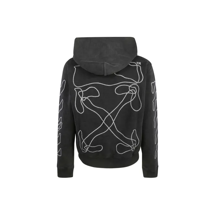 OFF WHITE Abstract Arrows Embroidered Hoodie-0