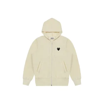 Comme Des Garcons Play Big Black Heart Zip Up Hoodie