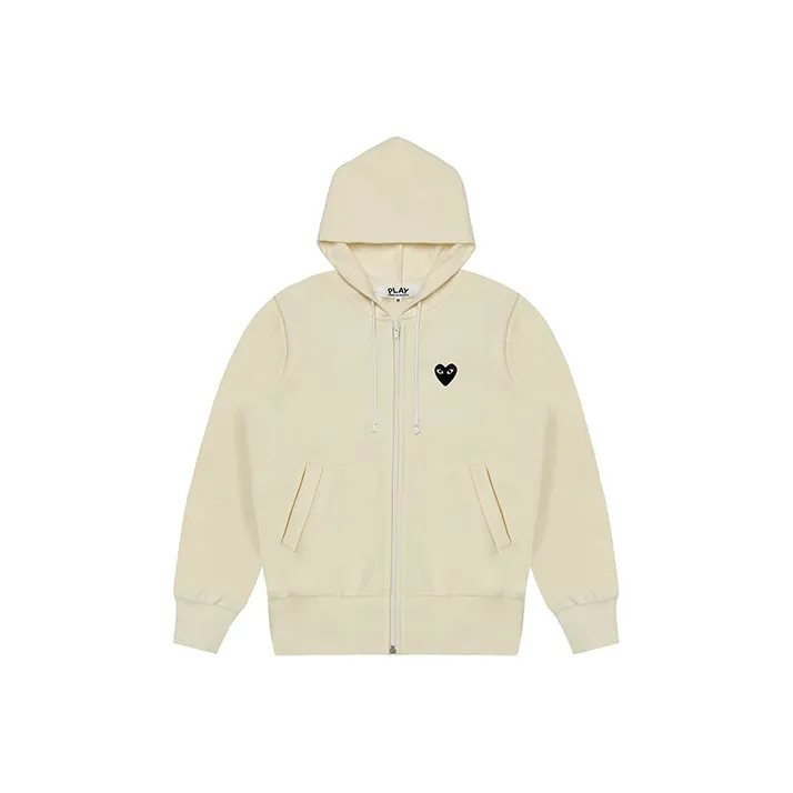 Comme Des Garcons Play Big Black Heart Zip Up Hoodie-0