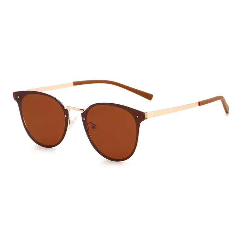 NOME Plastic Metal Oval Sunglasses Unisex-5