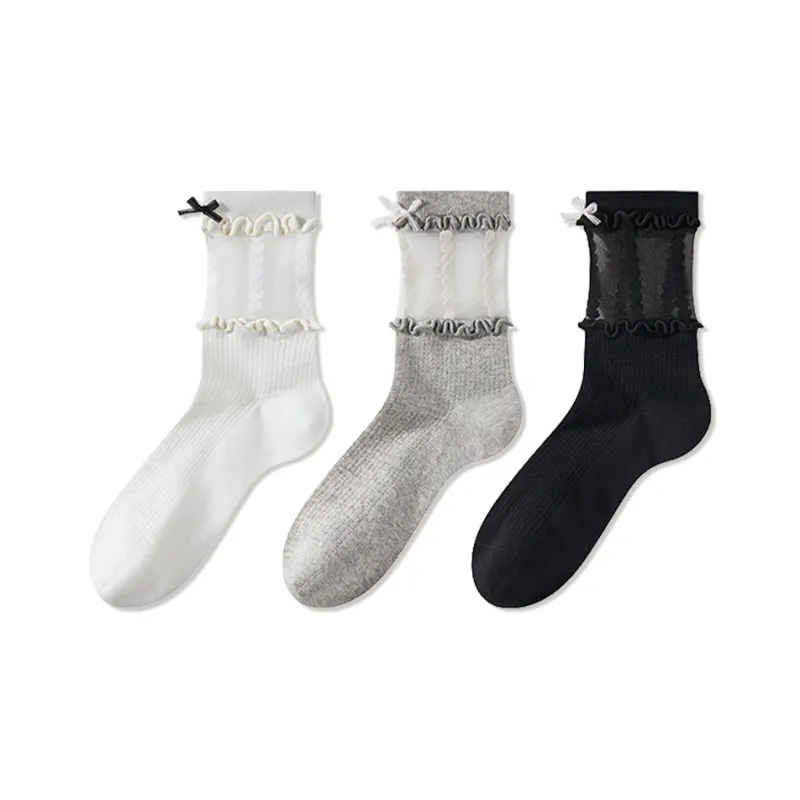 JIAZINI Mid Calf Socks Women's Combo Set-9