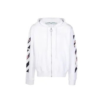 OFF WHITE Caravaggio Arrows Zip Up Hoodie