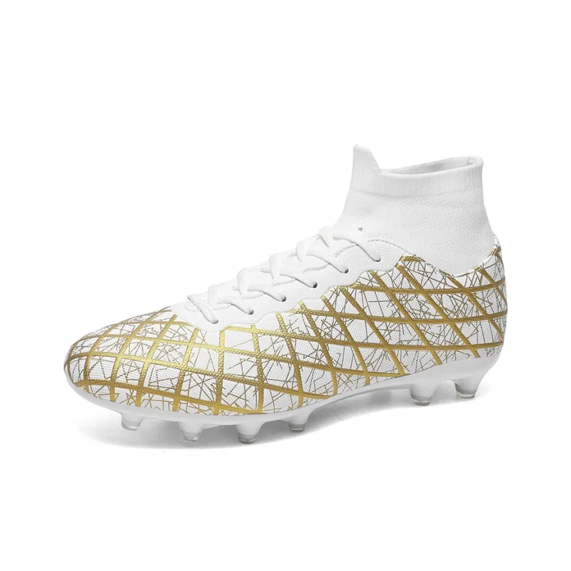 BIANSULONG FG Rubber Long Studs TF Rubber Broken Studs Cushioned Slip Resistant Abrasion Resistant Soccer Shoes Unisex-6