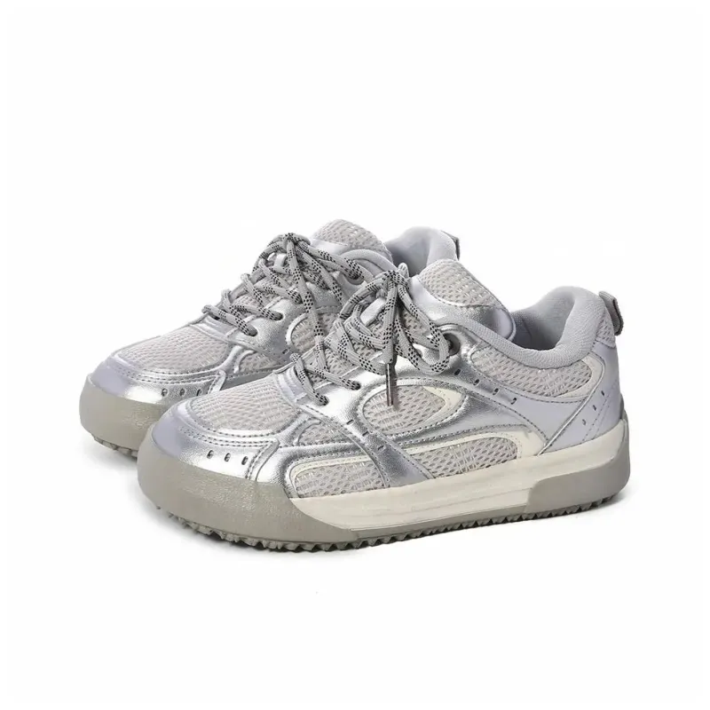 FULLXUAN Low-Top Skateboard Shoes Women's Beige Blue-8