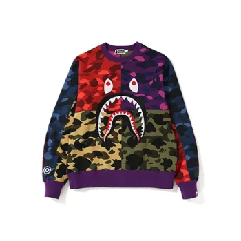 A BATHING APE Mix Camo Shark Crazy Sweatshirt