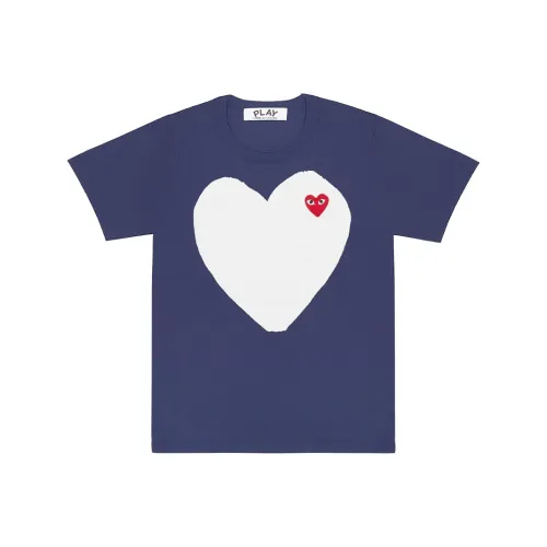 Comme Des Garcons Play White Heart T shirt