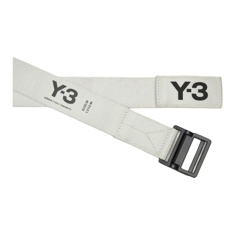 Y 3 Logo Printed Buckled Belt-4